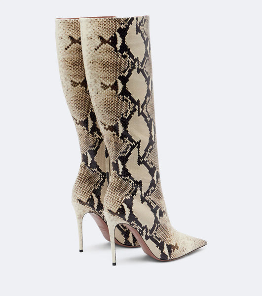 PARIS TEXAS (LN) ITA - Vera snake effect leather boots! 39.5