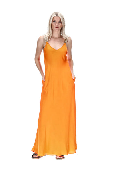 AUGUSTINE (BN) "Devan" Gold chain maxi dress! 12