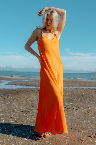 AUGUSTINE (BN) "Devan" Gold chain maxi dress! 12