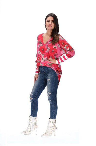 AUGUSTINE - Pink floral Hannah top! 12