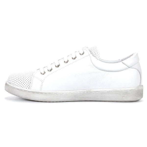 RILASSARE (LN) "Tommie" leather sneakers - White/Perf! 40
