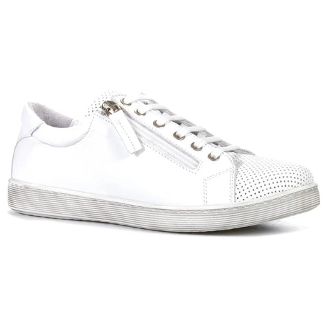 RILASSARE (LN) "Tommie" leather sneakers - White/Perf! 40