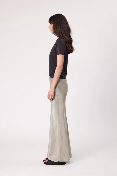 REMAIN (LN) Ainslee silk blend bias maxi skirt - Ivory stripe! 14