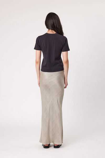 REMAIN (LN) Ainslee silk blend bias maxi skirt - Ivory stripe! 14