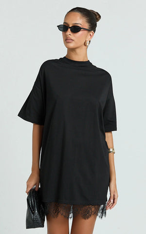 BY FRANKIE (BN) "Rina" lace hem mini dress! 12-14