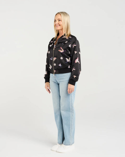 SEDUCE (LN) Camille embroidered moth bomber jacket! 14