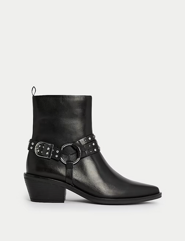 M&S (BN) Leather Western ankle boot! 9