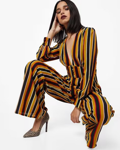 GLAMOROUS - Mustard stripe wide leg jumpsuit! 12