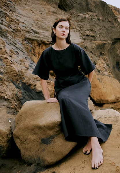 MOOCHI (BN) "Eclipse" organic cotton midi dress! 8-12