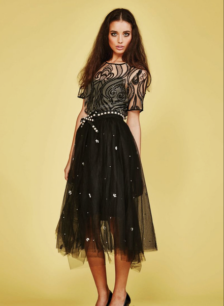 TRELISE COOPER "Soul mood" sequin mesh dress! 16