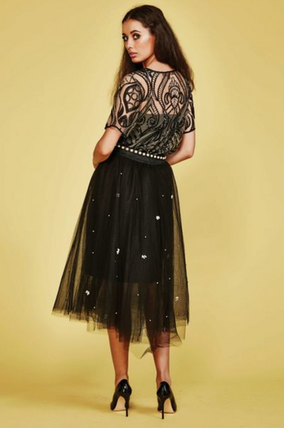 TRELISE COOPER "Soul mood" sequin mesh dress! 16