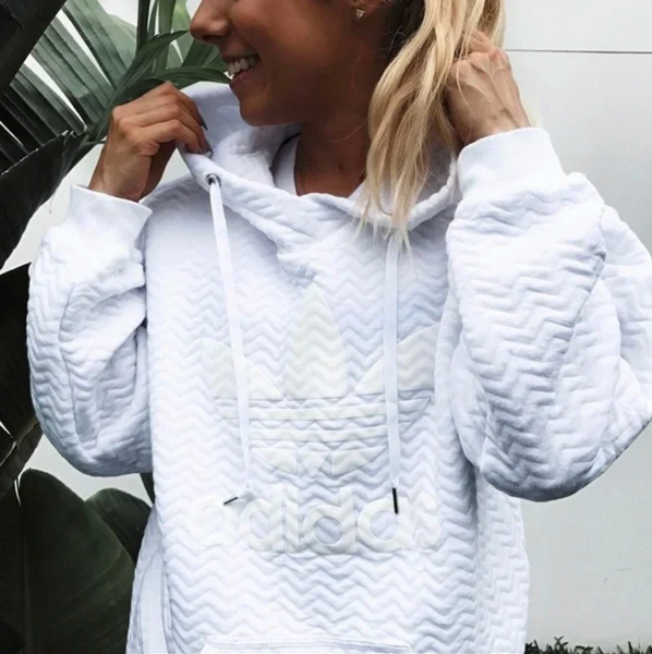 ADIDAS (LN) "Trefoil" quilted hoodie! 12