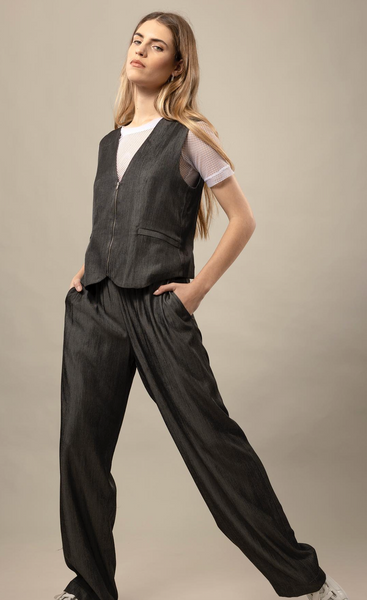 REPERTOIRE (NZ) "Biba" waistcoat - Grey sheen! 14