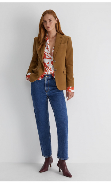 SPORTSCRAFT (LN) Orange floral print viscose blouse! 18