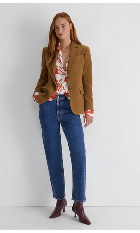 SPORTSCRAFT (LN) Orange floral print viscose blouse! 18