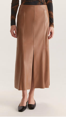 SABA (LN) Viv panel faux leather midi skirt! 8
