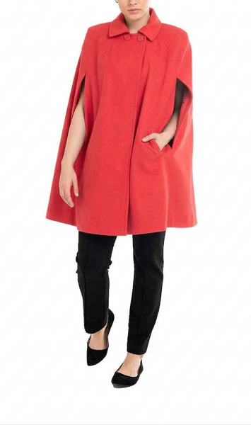 DAVID JONES - Wool blend cape - Coral! 12-14