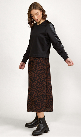 KNEWE (LN) Rebel sweater dress - Choc print! 14