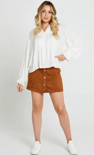 SASS - Balloon sleeve shirred Teagan top - Creamy white! 14