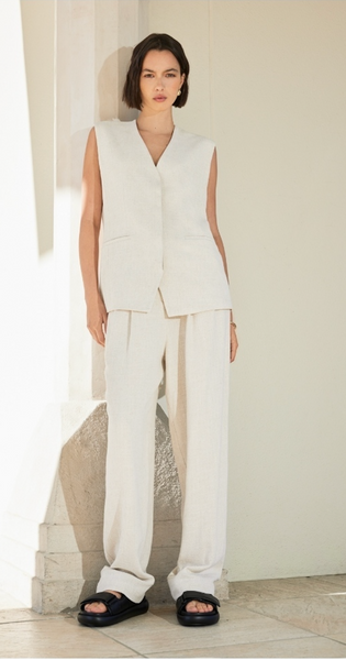 MOOCHI "Accept" linen blend waistcoat! 12