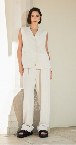 MOOCHI "Accept" linen blend waistcoat! 12