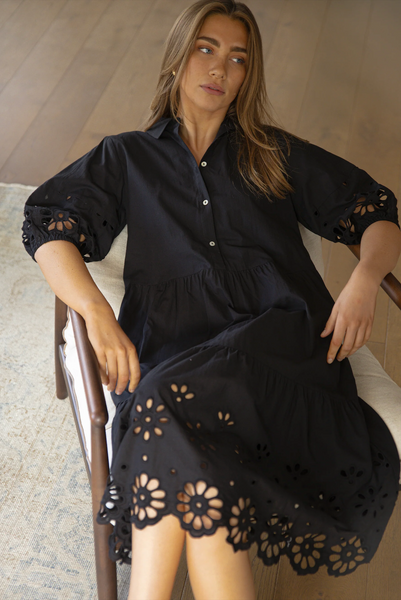 STELLA + GEMMA (LN) "Lainey" broderie detail midi dress! 14