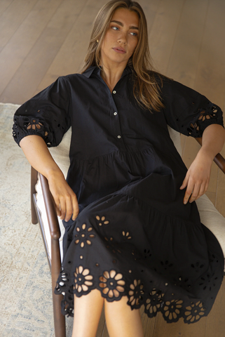 STELLA + GEMMA (LN) "Lainey" broderie detail midi dress! 14