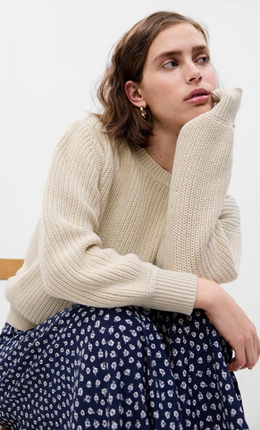 GAP - Classic cotton crew sweater - Chino! 10-12