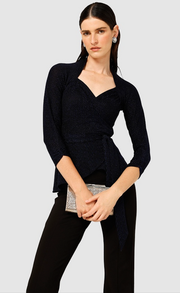 SACHA DRAKE - River fire wrap top - Metallic sapphire! 14