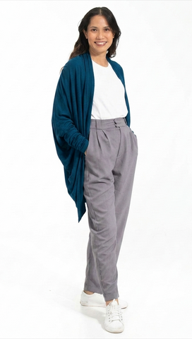 KILT (LN) NZ - Tabitha merino cardi - Teal! 8-16