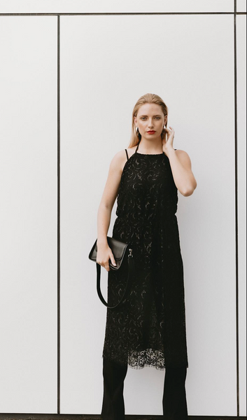 REPERTOIRE (NZ) "Taj" metallic lace wrap dress! 14