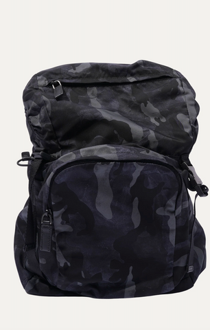 PRADA "Tessuto camouflage" navy backpack!
