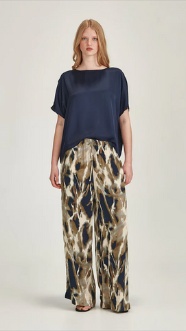 CAROLINE SILLS (BN) NZ "Caria" Amore print wide leg pant! 12