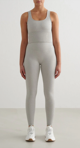 AIMN (BN) "Light grey melange ribbed seamless" tights! 10