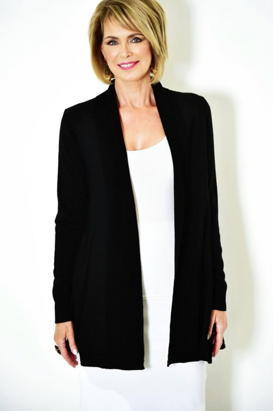 PAULA RYAN (NZ) "Ribbed long" merino cardigan! 12