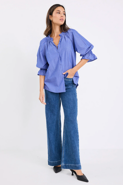 IVY + JACK "Noetic" blue stripe blouse! 12