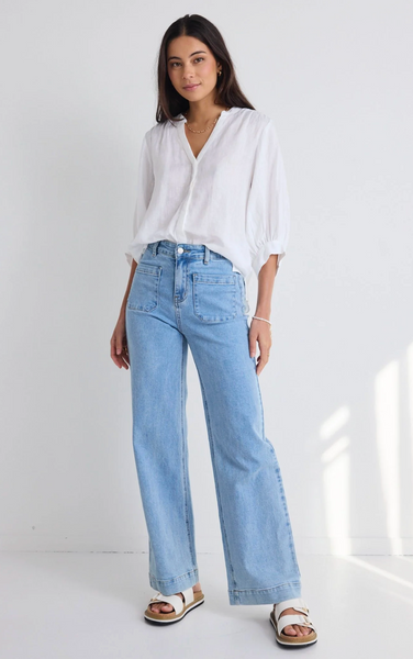 AMONG THE BRAVE "Zoey" wide leg jean! 12