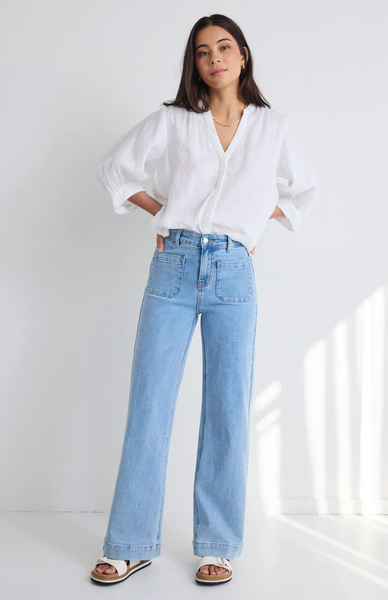 AMONG THE BRAVE "Zoey" wide leg jean! 12