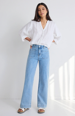 AMONG THE BRAVE "Zoey" wide leg jean! 12