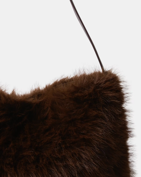 ANKO (LN) Faux fur tote bag - Chocolate!