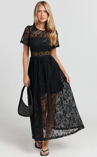 SHOWPO - Lace mesh Leoni midi dress! 10
