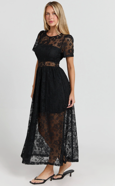 SHOWPO - Lace mesh Leoni midi dress! 10