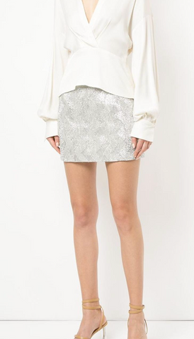 MANNING CARTELL (LN) AU - Silver woven "no filter" mini skirt! 14
