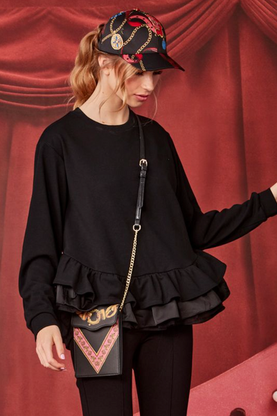 COOP By Trelise "Ruffle puff" sweatshirt! 10-12