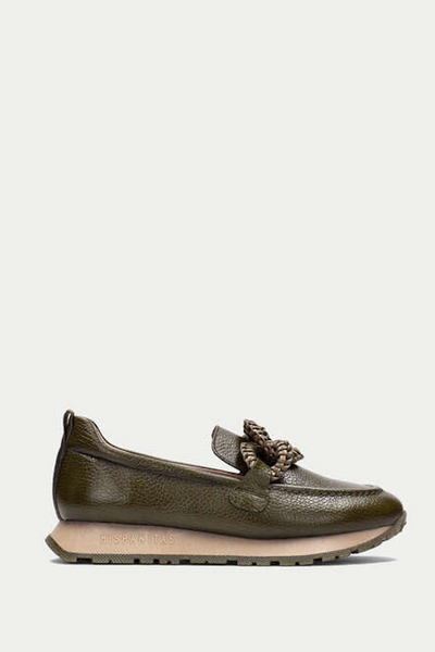 HISPANITAS (LN) Kansas leather loafer - Army! 40