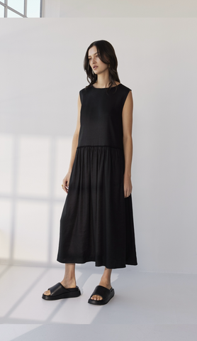 MOOCHI (LN) "Contemp" linen maxi dress + pockets! 14