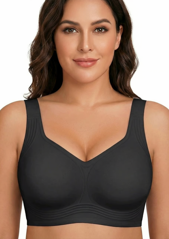 BOD CURVEN (BN) Wirefree seamless jelly bra - Black! XL