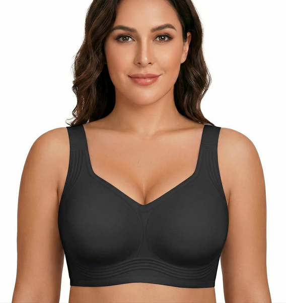 BOD CURVEN (BN) Wirefree seamless jelly bra - Black! L