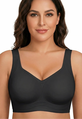 BOD CURVEN (BN) Wirefree seamless jelly bra - Black! L