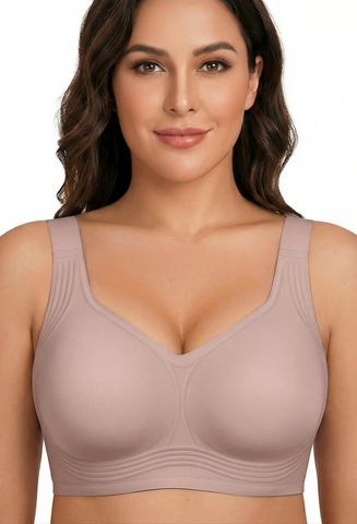 BOD CURVEN (BN) Wire free seamless jelly bra! L